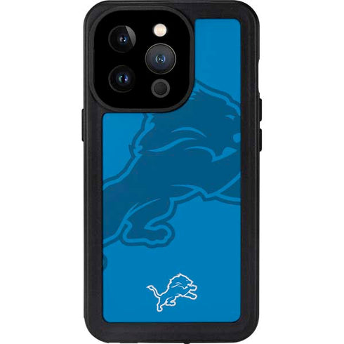 NFL Detroit Lions Double Vision iPhone 15 Pro Waterproof Case